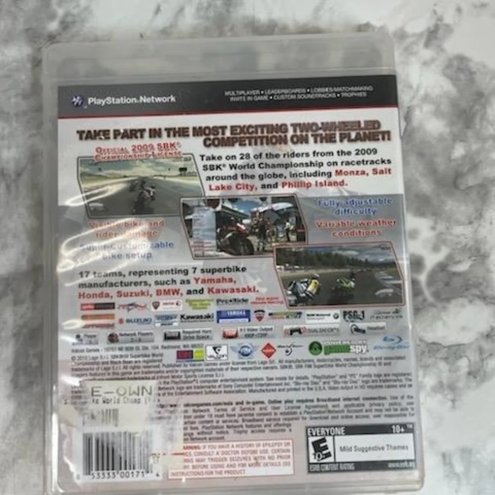 Superbike World Championship SBK PlayStation 3 PS3